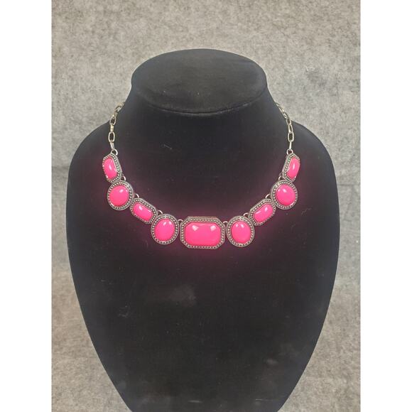 Jewelry Bundle Necklaces Red Pink Yellow Stones Paparazzi Dead Stock Modern - Picture 4 of 9